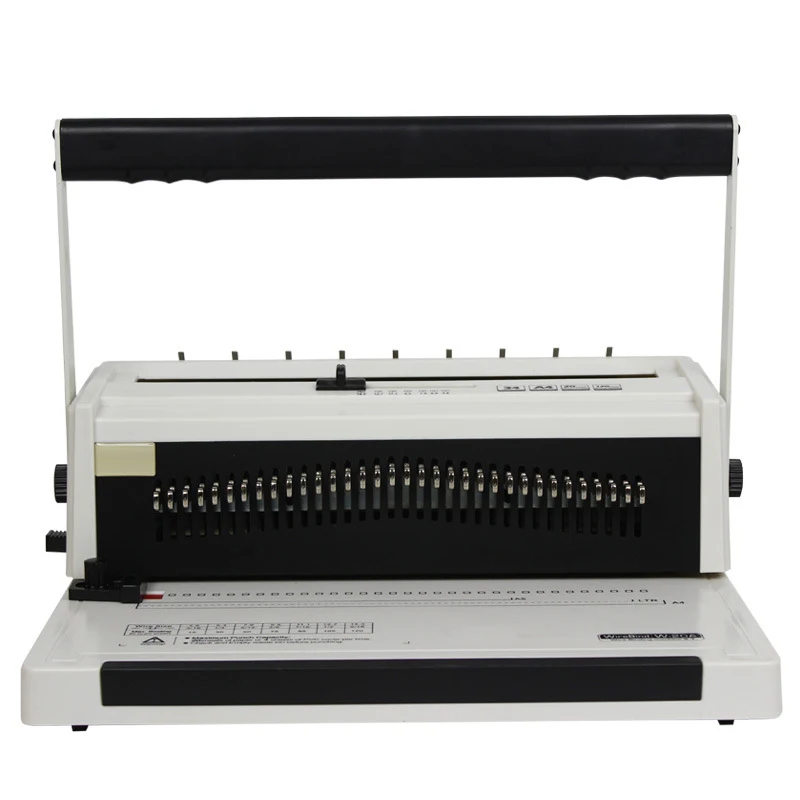 

W20A 34-hole calendar iron ring binding machine full-drawn knife round hole punching machine double coil vegetable calendar loos