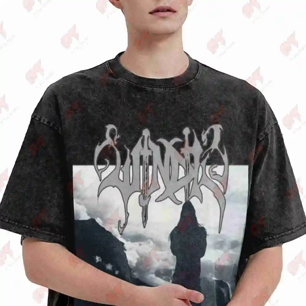 Windir Valfar Black Metal Enslaved Ulver Vintage Washed Tee Pure Cotton T-Shirt