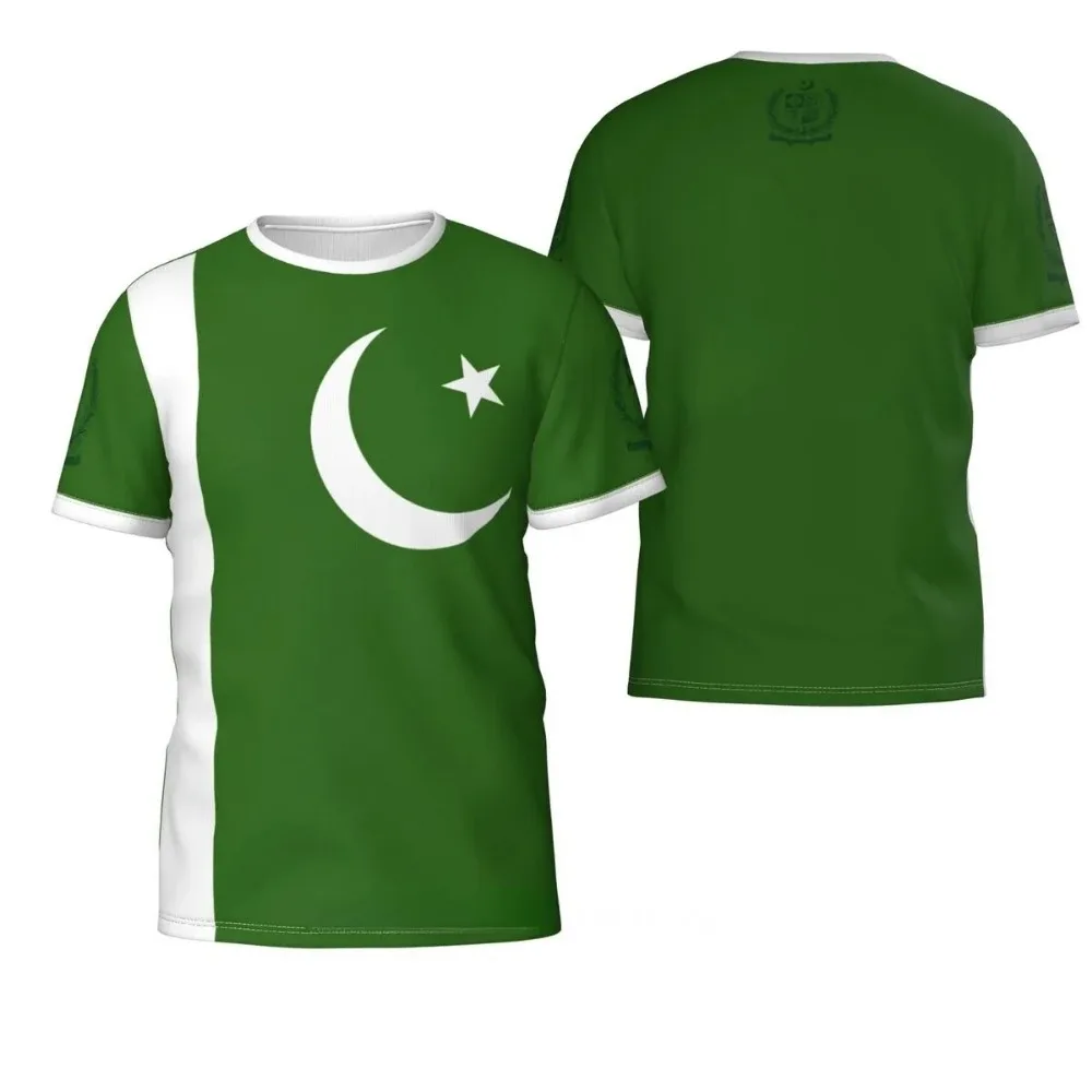 Fashion New Pakistan Flag Graphic 3D Print T-shirts Pakistan Emblem Men’s Sports Tops National Day Gifts Personalized Tee