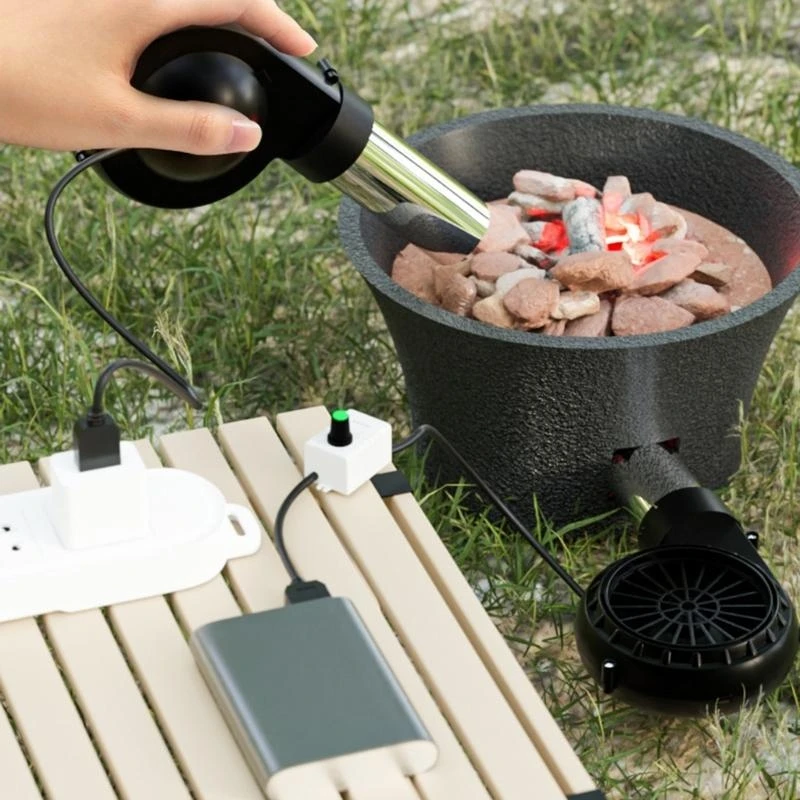 57QF Outdoor Cooking Fan BBQ Air Blower With USB Cable 5V2A 2650R Adjustable Speed