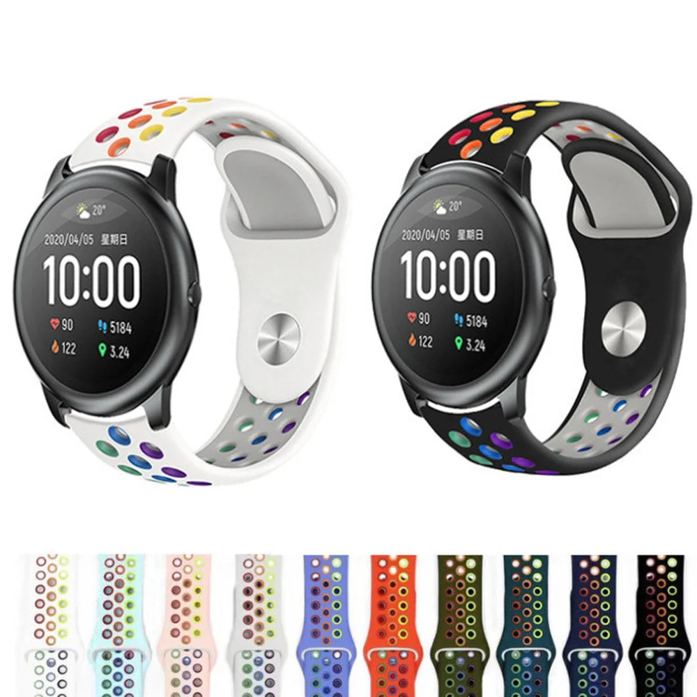 20mm 22mm Strap for Samsung Galaxy watch 4/5/pro/classic active 2 Gear s3 silicone bracelet correa HUAWEI watch GT 2e 3 Pro band image 2