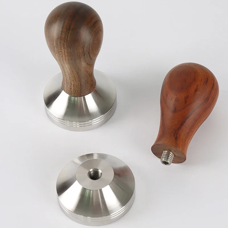 Wooden 304 Stainless Steel Coffee Tamper Base 51/53/58mm with Espresso Machines Barista Tools Barista Espresso Accessories 6