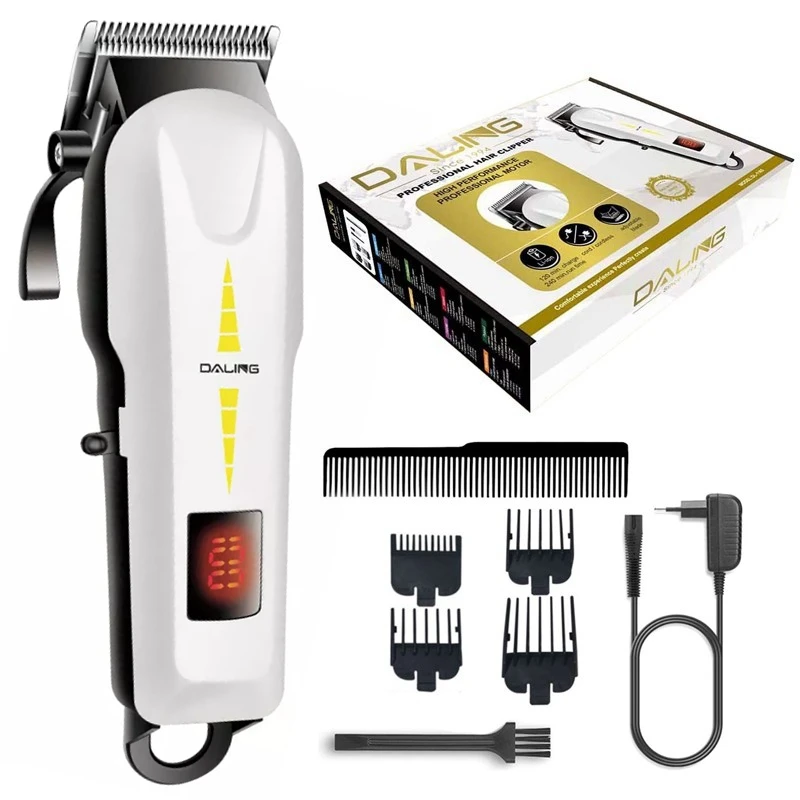 قابل للتعديل الحبل/اللاسلكي الشعر المقص قابلة للشحن المهنية اللحية والشعر المتقلب للرجال الكهربائية آلة قطع الشعر عدة