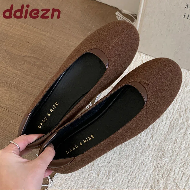 

Round Toe Fashion Shallow Ladies Flats With Shoes New In 2025 Casual Soft Female Slip On Footwear Flats Slides Shoes For Women