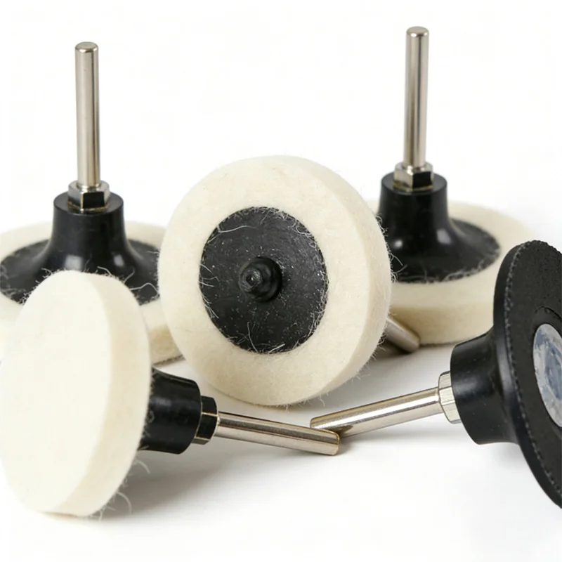 4 Stück 2 Zoll 3 Zoll Wollfilz-Polierscheiben für Elektrobohrer, Drehmoment-Polierpads für Metallpolitur und Wachsen – Detail 5