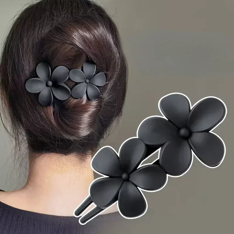 Fashion Flower Shape Hair Claw Clips Girls Frosted Hair Clip Duckbill Clip Cute Headwear Barrettes Hairpins Headwear Accessories