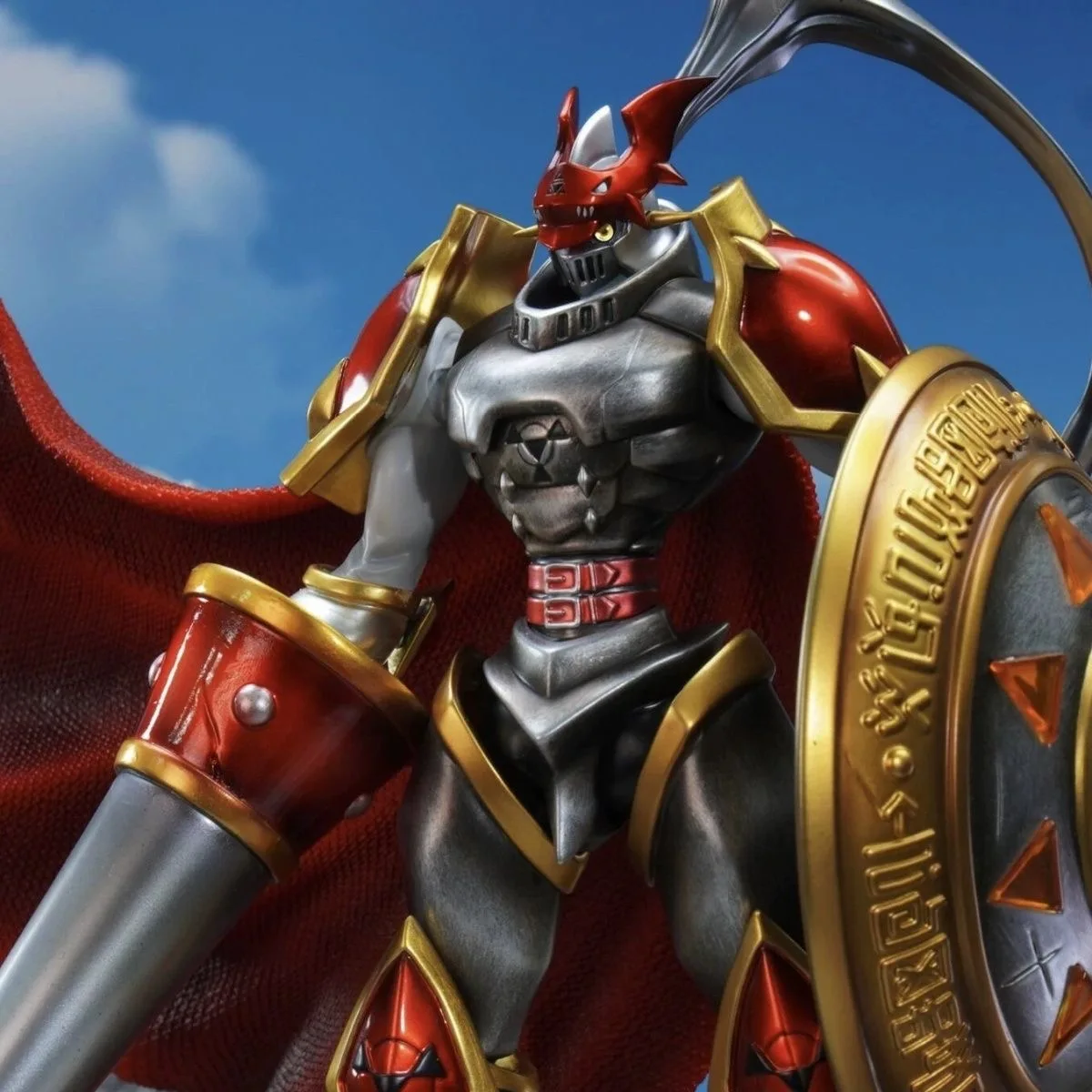 Auf Lager 40 cm Digimon Figur Action Figure Red Lotus Knightmon Anime Figuren Pvc Statue Sammlung Modell Schreibtisch Ornament Spielzeug