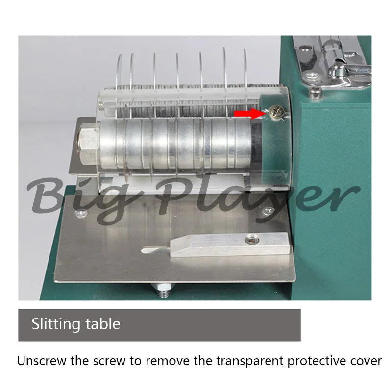 

Leather slitting machine small cloth cutting opening machine adjustable speed industrial round knife opening machine