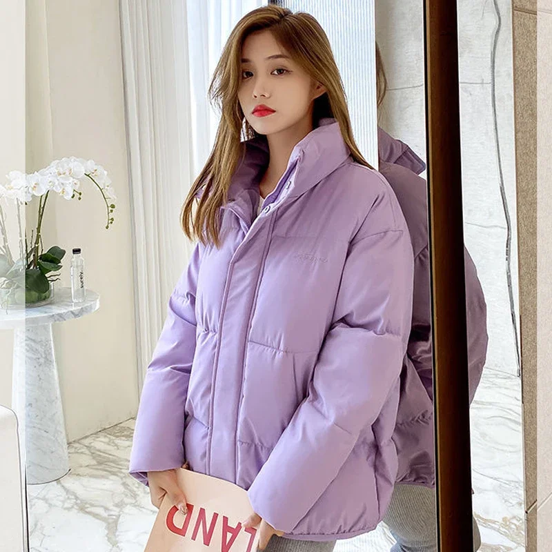 Cotton Clothes Women 2024 New Short Bread Clothes Loose Korean Fashion Long-sleeved Students Winter Thick Padded Jacket Coat Ins
