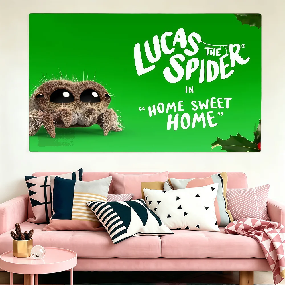 Cartoon L-Lucas the s-Spider flag  Club Interior Wall Creative Pattern Living Room Wall Art Party Outdoor Decor