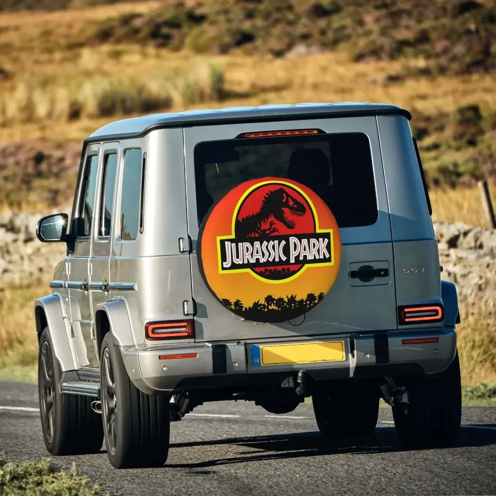 Maßgefertigter Jurassic Park Reserverad-Schutz 4WD 4x4 RV Sci-Fi Dinosaurier für Toyota RAV4 Prado 14" 15" 16" 17" Zoll – Detail 22