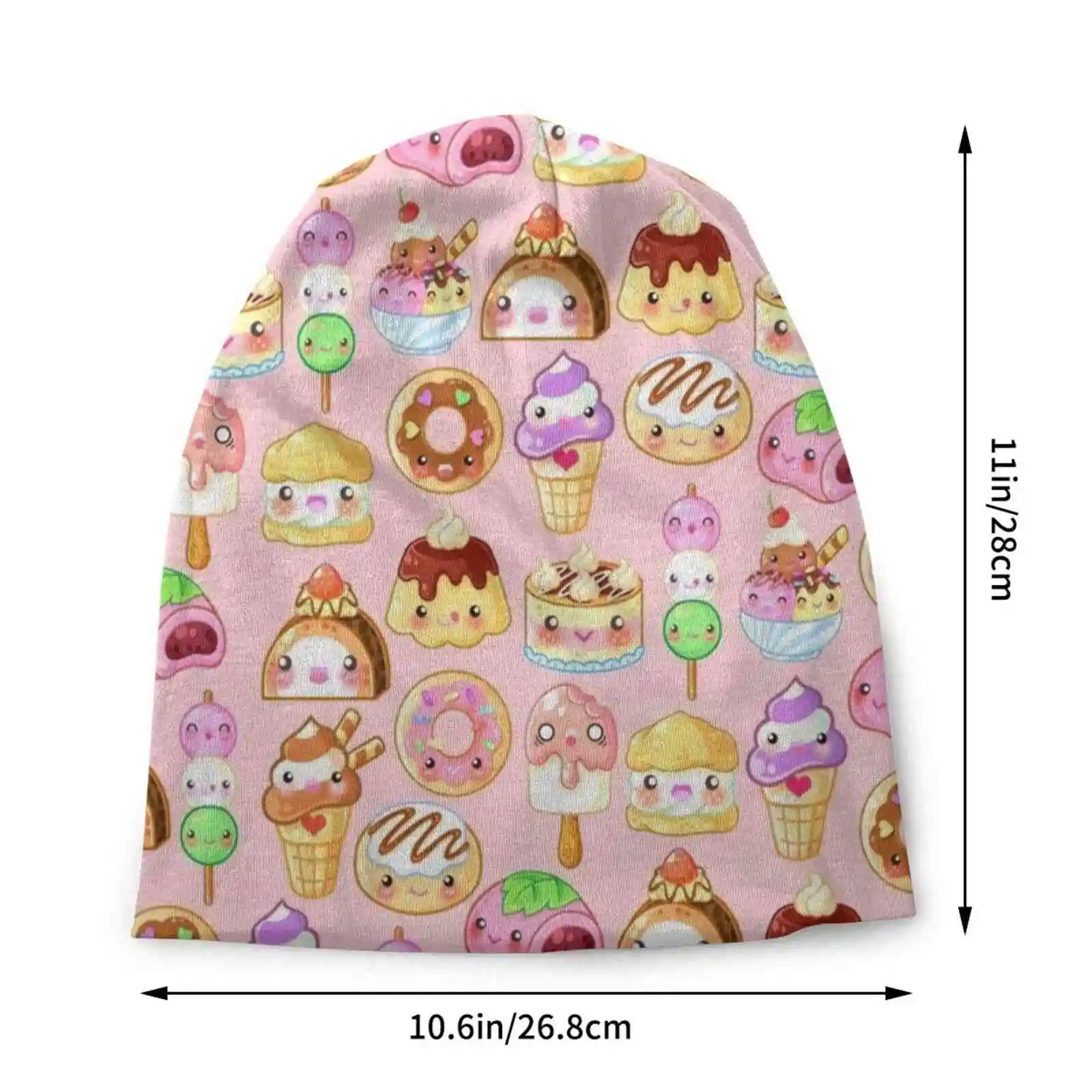 Chapeau de crème glacée douce pour desserts, bonnet chaud, casquettes d'extérieur, art alimentaire Kawaii, dessert mignon