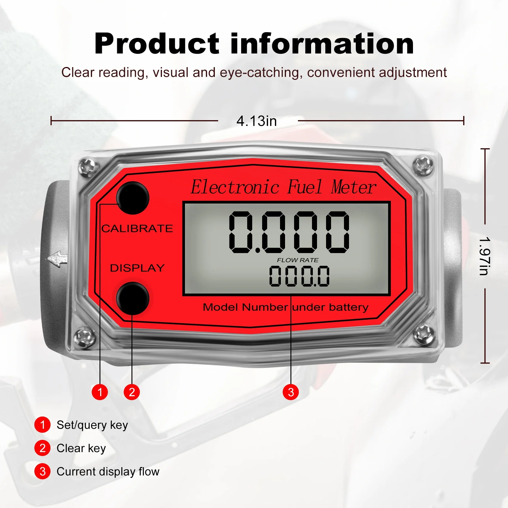 Aluminum Alloy Durable Digital Turbine Flow Meter LCD Electronic Fuel Meter Flowmeter NPT Counter Diesel Petrol Methanol Water