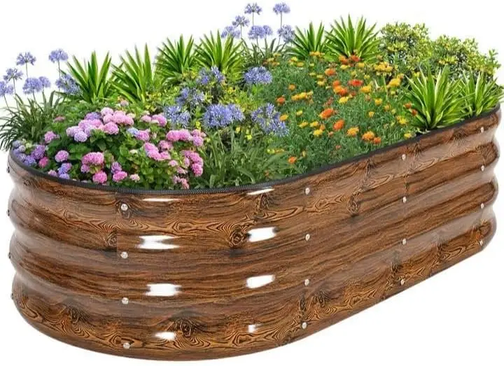 

Galvanized Raised Garden Bed- Planter Garden Boxes Outdoor, Raised Beds for Gardening, 4x2x1ft Metal Garden Bed Kit for Vegetabl