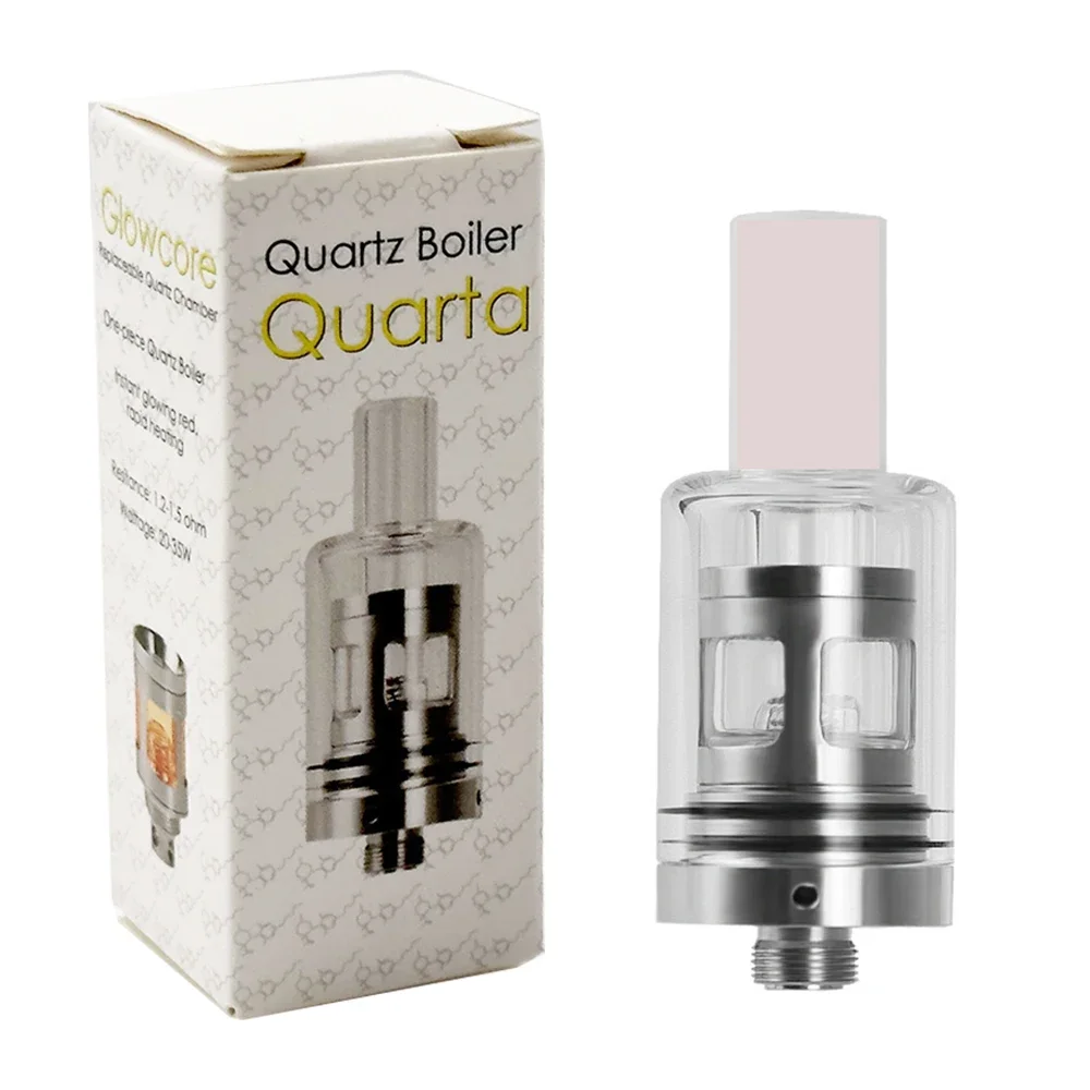 Longmada Glowcore Quarta Wax Atomizer Vaper Tank Pure Quartz Coil Chamber with 510 Thread Glass Mouthpiece