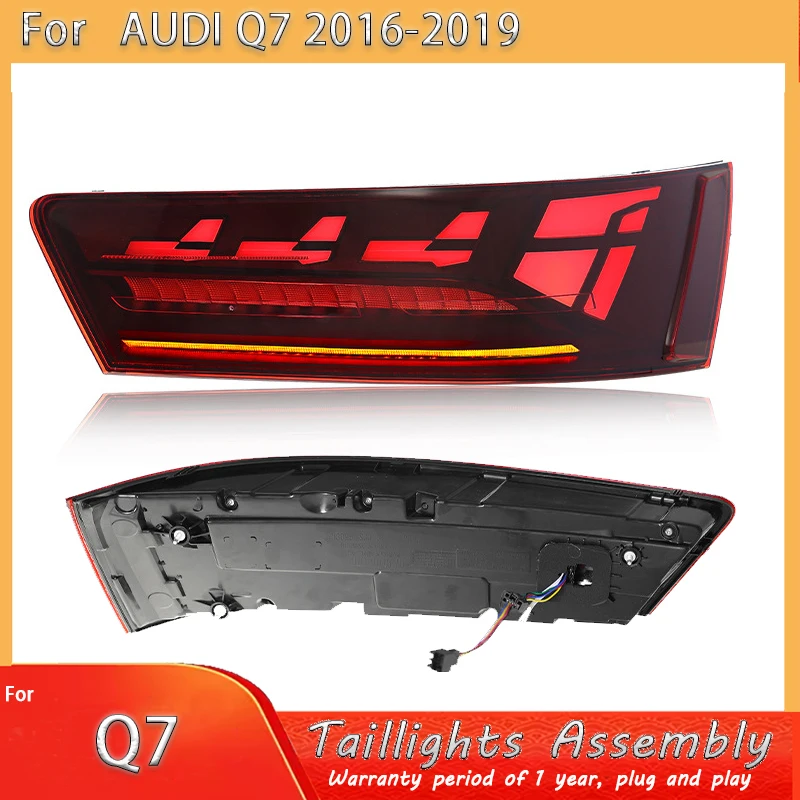 

Пара автомобильных задних фонарей в сборе для AUDI Q7 2016 2017 2018 2019 Q7 Светодиодный стоп-сигнал Автомобильный светодиодный задний фонарь Тюнинговые детали