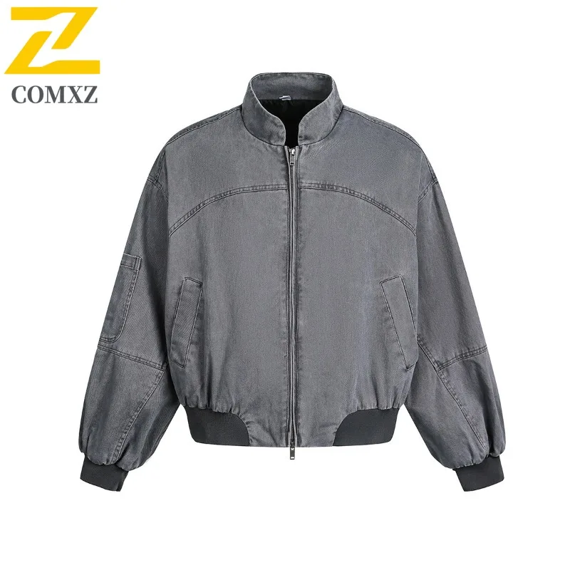 

COMXZ джинсовая мужская одежда, куртки, минималистичные куртки для пешего туризма, поездки на выходные, кемпинговые куртки, удобное дизайнерское пальто для путешествий, бега