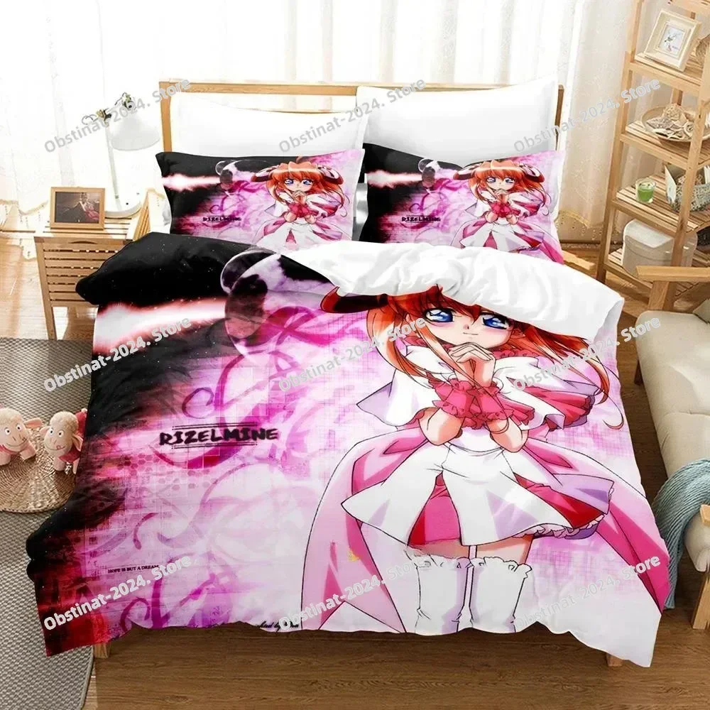 3D Anime Kawaii Girls Rizelmine Bedding Set Printed With Pillowcase Bed Duvet Cover Soft Single Double Queen Super King Size