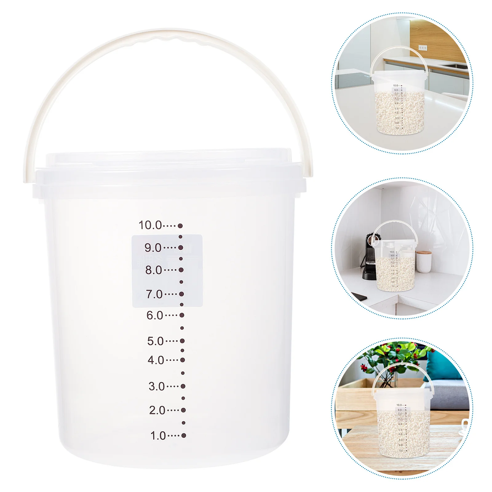 

1Pcs Rice Storage Bucket Moisture Proof Food Grade Safe Grain Organizer Flour Soybean Storage Box Dust Resistant