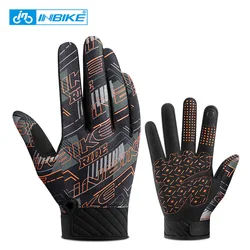 INBIKE MTB Bicycle Gloves Touch Screen Full Finger Cycling Gloves Anti-slip Sport Bike Racing Gloves for Men Women Accessories