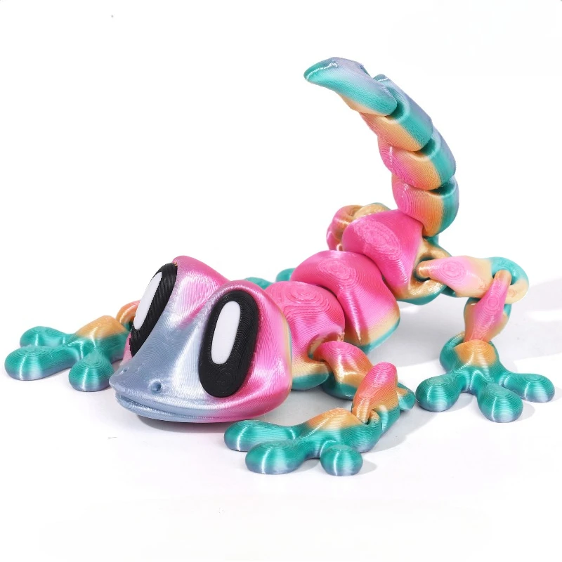 3D Printed Gecko with Magnetic & Joint Activities for Craft Kids Gift Internet Sensation Creative Figurines or Car Ornaments