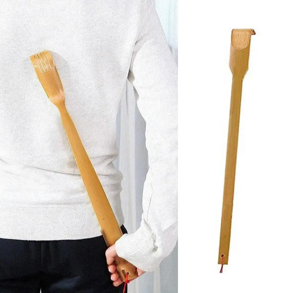 1pc bambu massageador volta scratcher de madeira coçar backscratcher massageador produtos de saúde