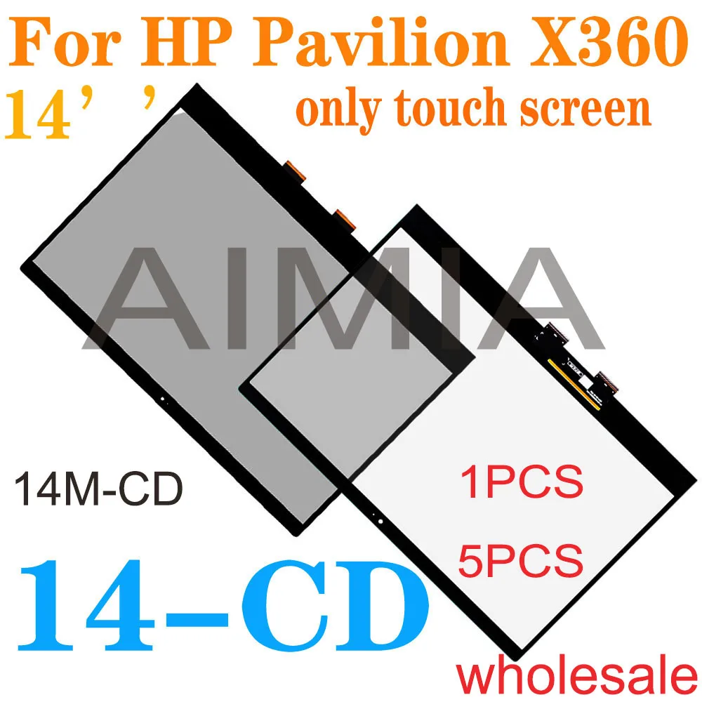 Wholesale 14Inch Touch Digitizer For HP Pavilion X360 14-CD 14 CD Series 14M-CD Laptops Touch Screen Replacemnt Panel with Frame