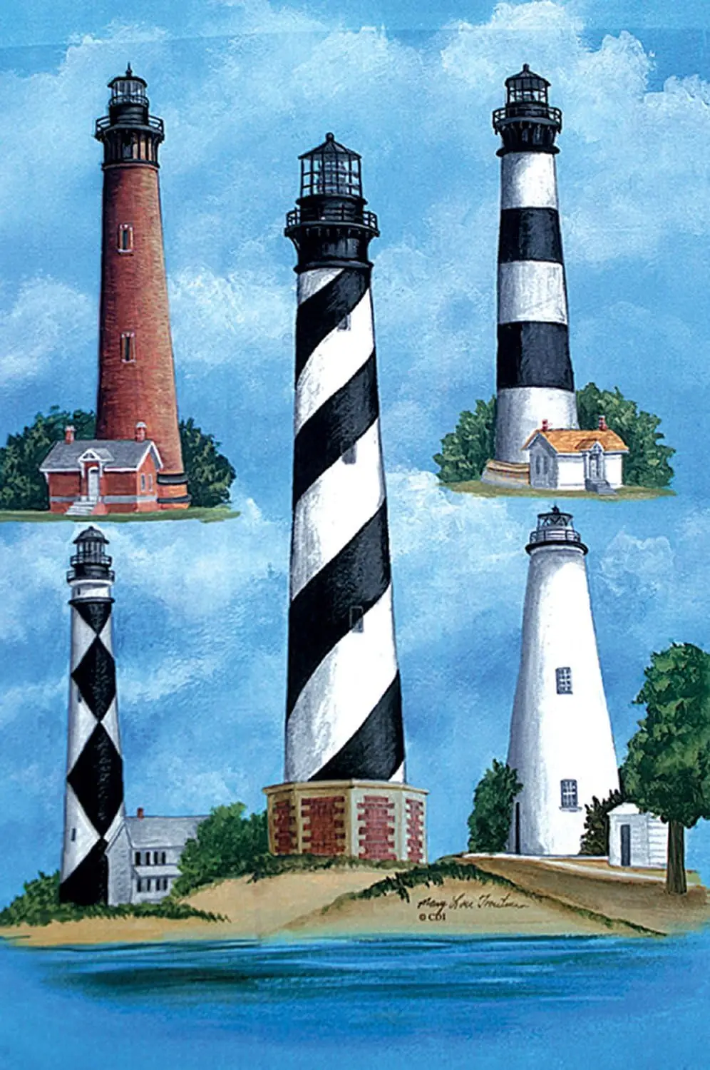 Outer Banks Lighthouse Hatteras Beach Garden Flag