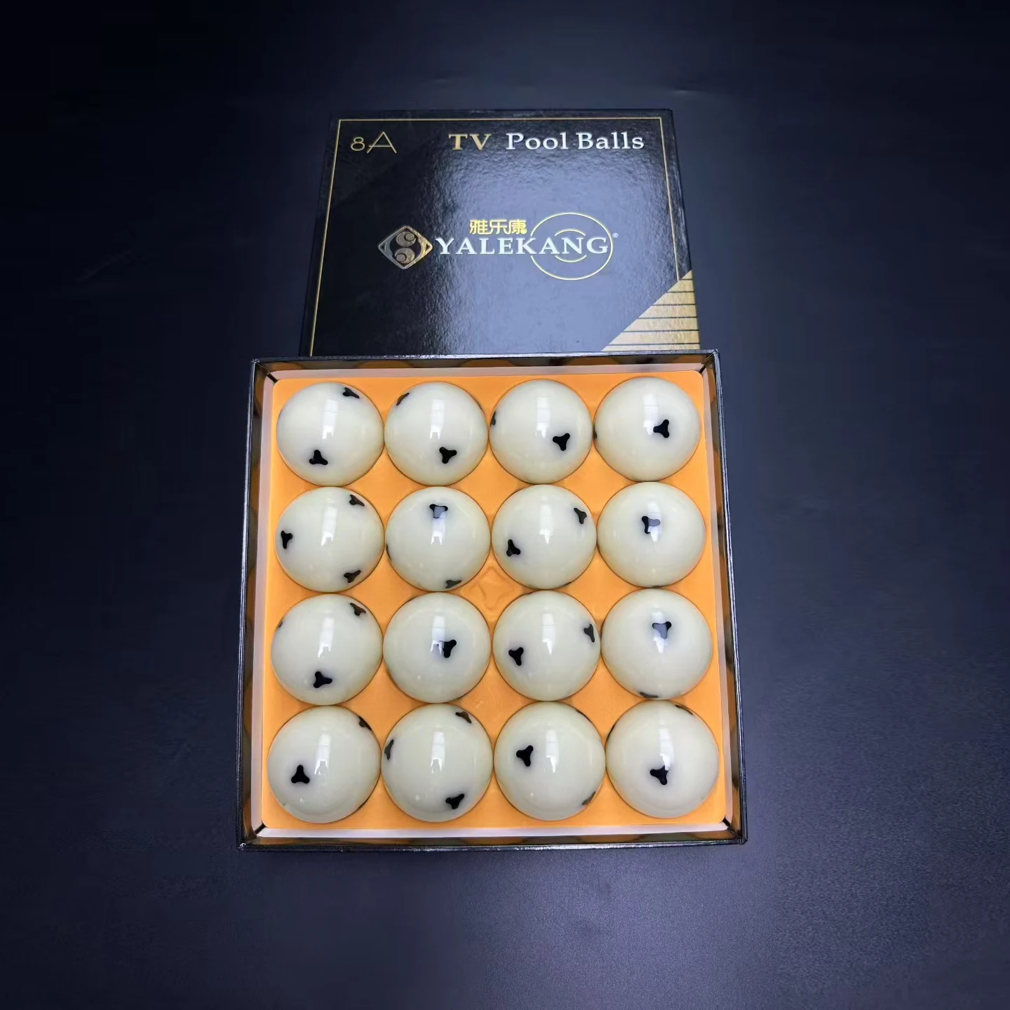 8A جودة البلياردو اكسسوارات 57.2 مللي متر جديلة الكرة مع 6 الأزرق/الأسود مثلث شكل النقاط 2-1/4 "البلياردو بركة الكرة مجموعة 16 قطعة/صندوق #2
