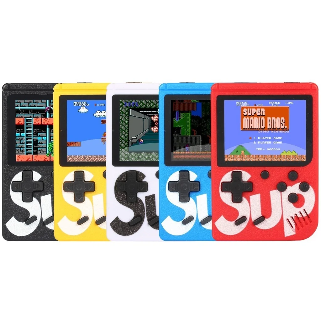 Portable Video Game 400 Indoor Games Mini Game Sup Black