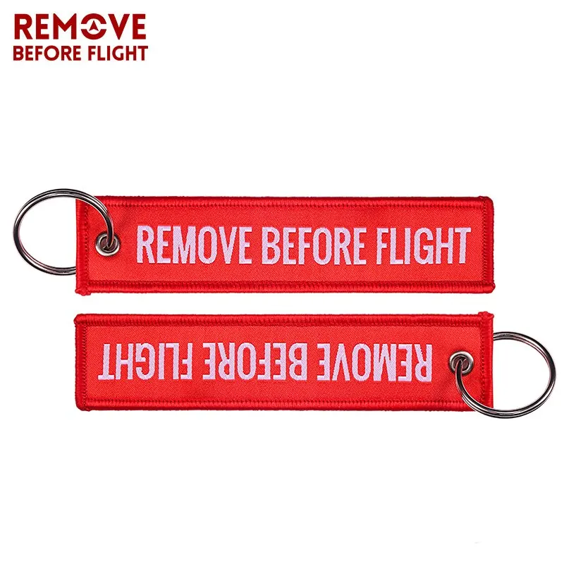 3PCS Colorful Remove Before Flight Keychain Both Sides Woven Aviation Gifts Pendant Tags Keychain For Motorcycles Car