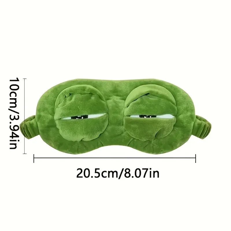 Cute Pepe Frog Sleep Eye Mask Plush Blindfold Super Soft Transformable Cover for Kids Teens Adults (Green) image 7