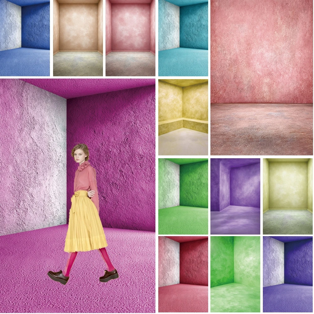 

MOON.QG Colorful Textured Room Backgrounds Photographs Textured Wall Corners Backdrop Child Portrait Party Accessories Poster