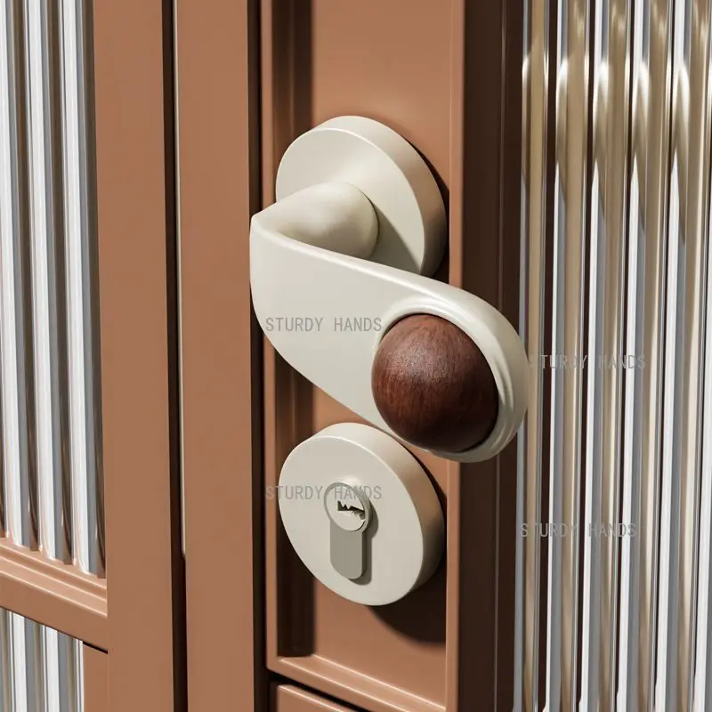

Дверной замок для спальни, французский кремовый стиль, бытовые бесшумные внутренние дверные ручки, металлические замки