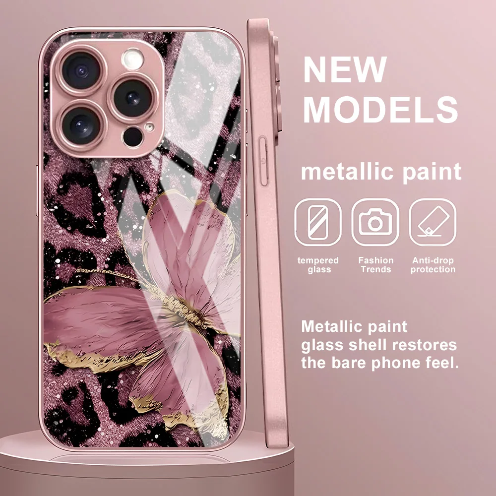 Coque Portefeuille Rose Motif Papillon 3D Pour IPhone 7 Plus / 8 Plus - Odeydo - Antichoc