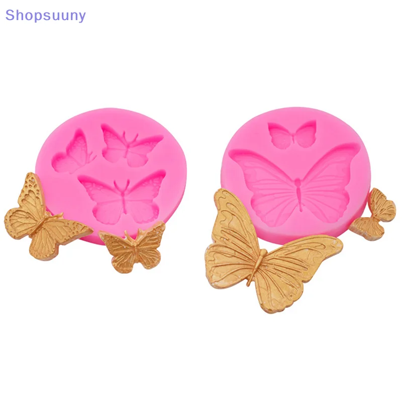 [SU]1Pc Butterfly Silicone Molds Mini Butterfly Cake Fondant Mold DIY Chocolate Candy Cupcake Topper Decoration Desserts Mold