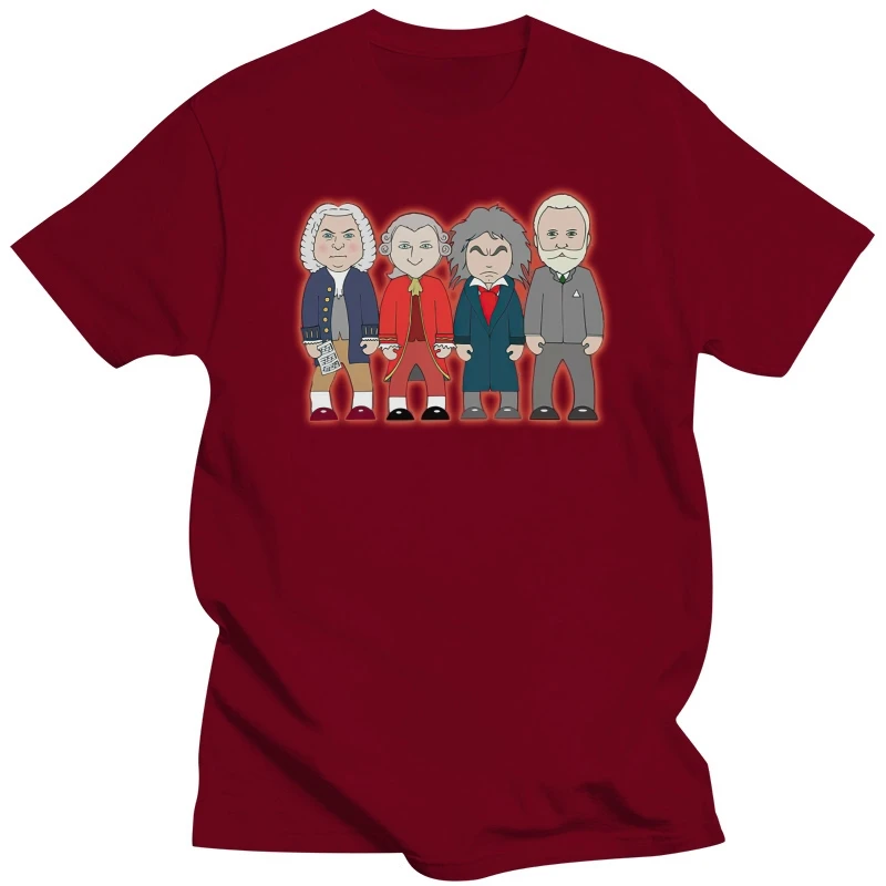 Camiseta VIPwees para hombre Composidores de música Bach Beethoven Mozart Regalo para él