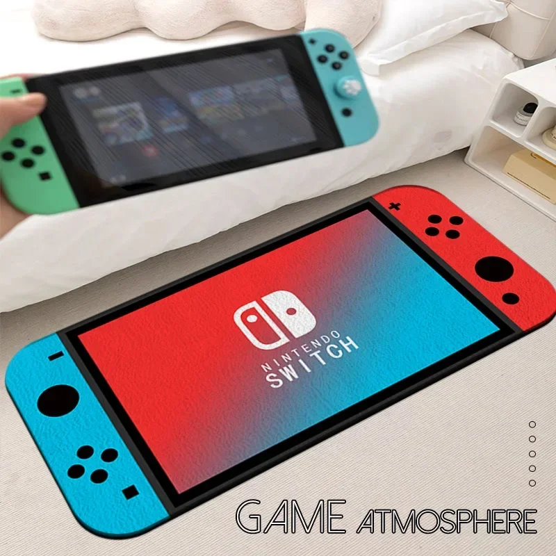 Game Console Switch Imitation Cashmere Tapete, Tapete Resistente ao Desgaste, Cobertor de Cabeceira do Quarto das Crianças, Esports Gaming