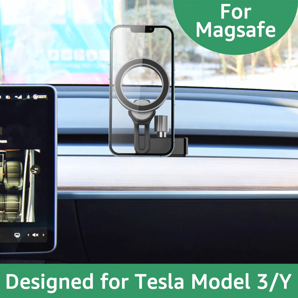 Für Tesla Modell 3 Modell y Auto Handy halterung stehen universelle magnetische Autotelefon halter für iPhone Xiaomi Samsung GPS-Halterungen – Detail 1