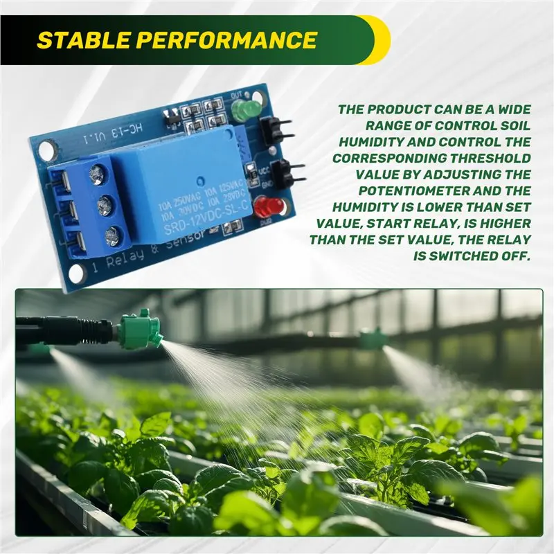 Limited Stock-FF Soil Moisture Sensor Relay Control Module Automatic Watering Of The Humidity Starting Switch