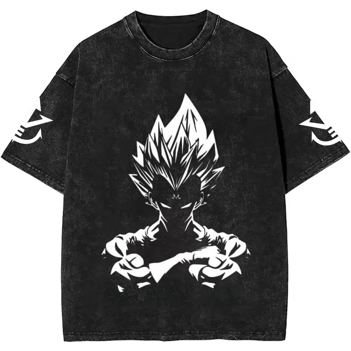 

Летняя футболка оверсайз 2026 с принтом силуэта Вегеты из Dragon Ball, хлопковая, для мужчин и женщин, повседневная, свободного кроя, унисекс, с аниме-графикой