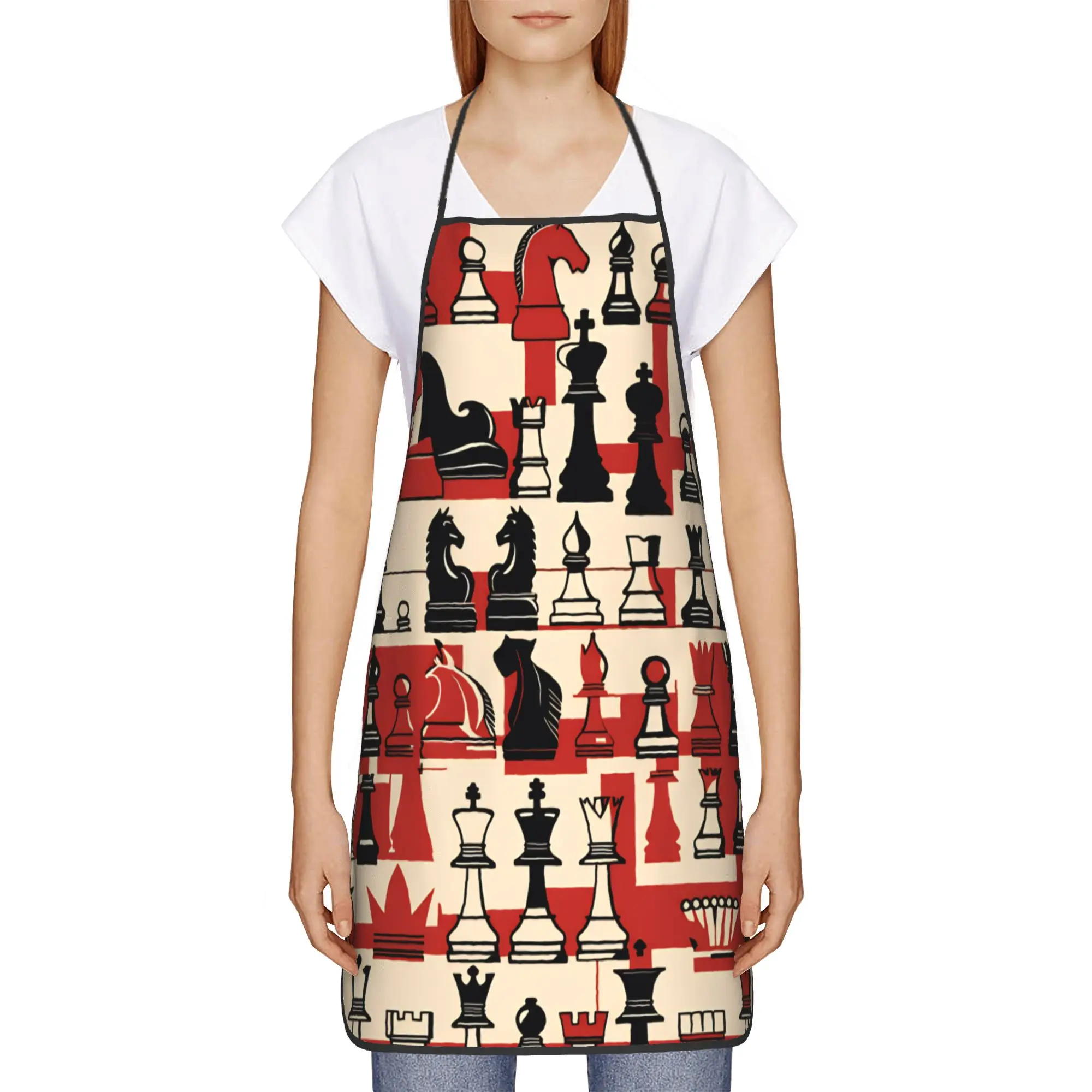 Playing Cards  Apron  Barbecue Adult Kitchen Accessories Fashionable Cleaning Aprons without Pocket