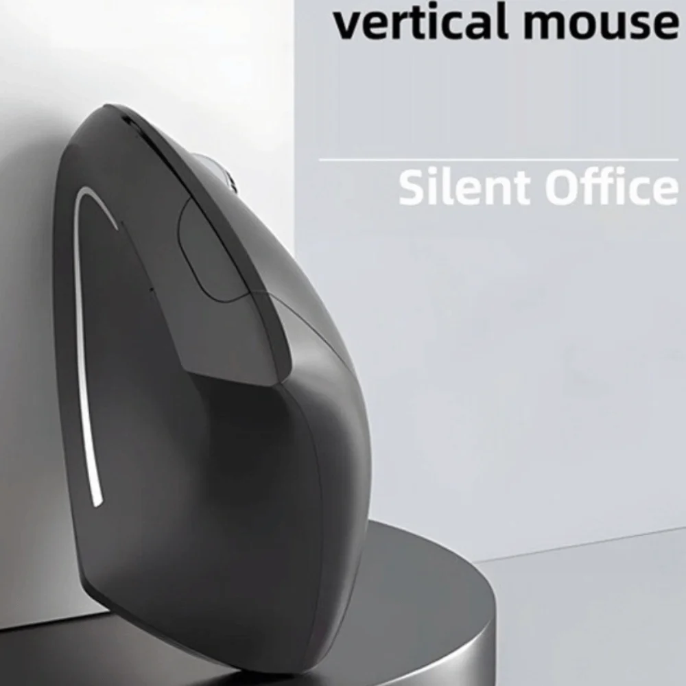 Moda 2.4g mouse vertical luminoso silencioso vertical com fio mouse botões mudo computador portátil ratos escritório