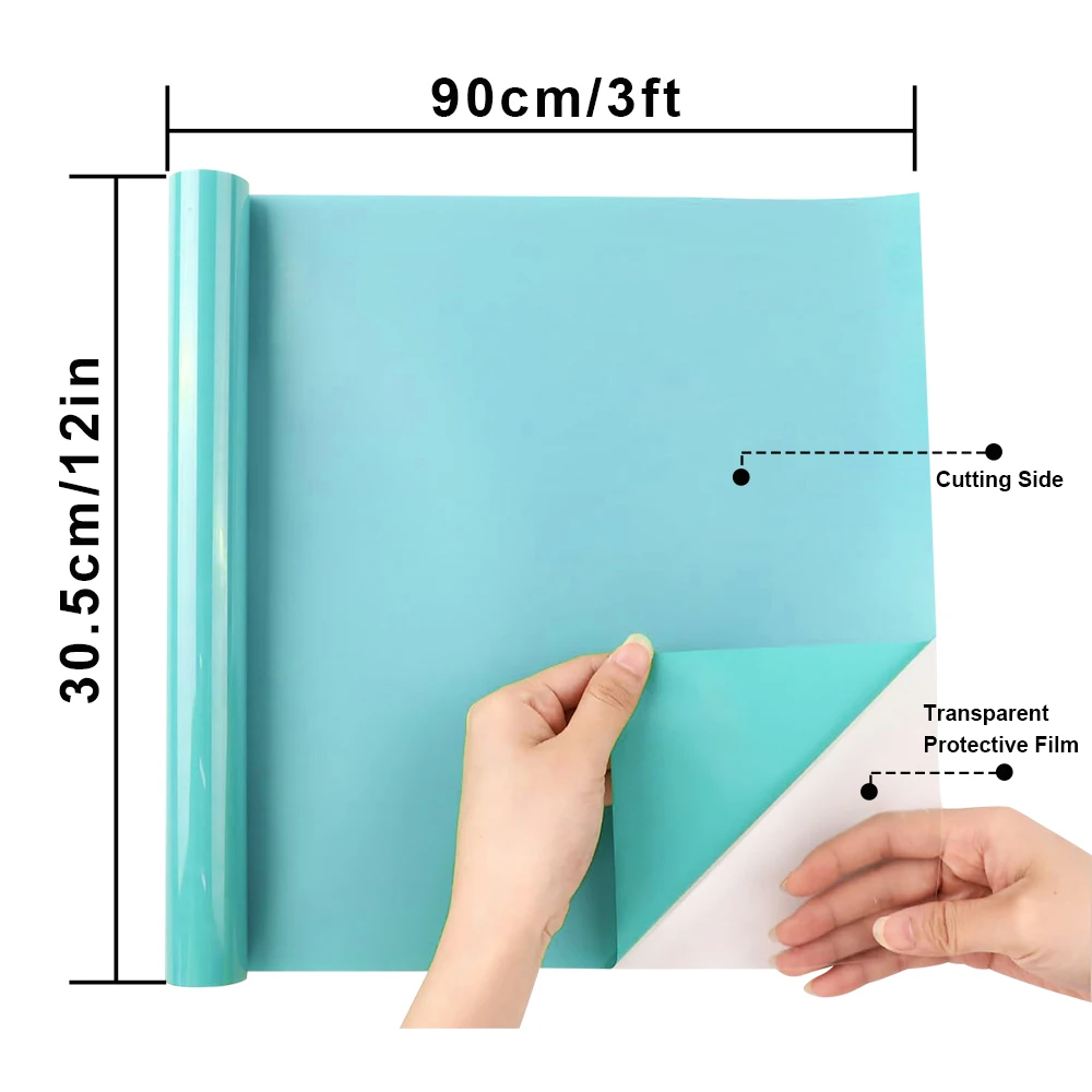 غشاء نقل بتصميم بالضغط الساخن من الفينيل ، HTV ، نقل حراري ، متوفر بألوان مختلفة ، قطع وتقشير سهل الصنع ، 12 × 3 بوصة #3