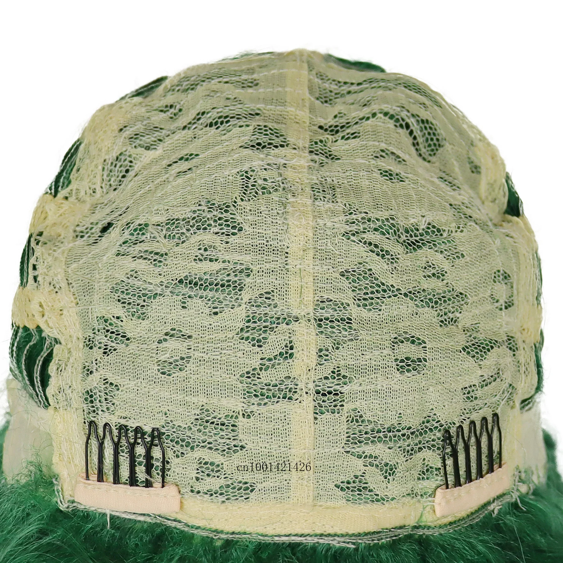 Perruques vertes pour femmes Costume de fête de carnaval synthétique pour femmes 26 pouces de long coiffures ondulées bouclées vertes perruque de mode carnaval