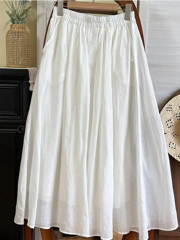 

Модная художественная двухслойная юбка миди для женщин с эластичной талией в винтажном стиле, корейский стиль, из полиэстеровой ткани, для повседневной носки