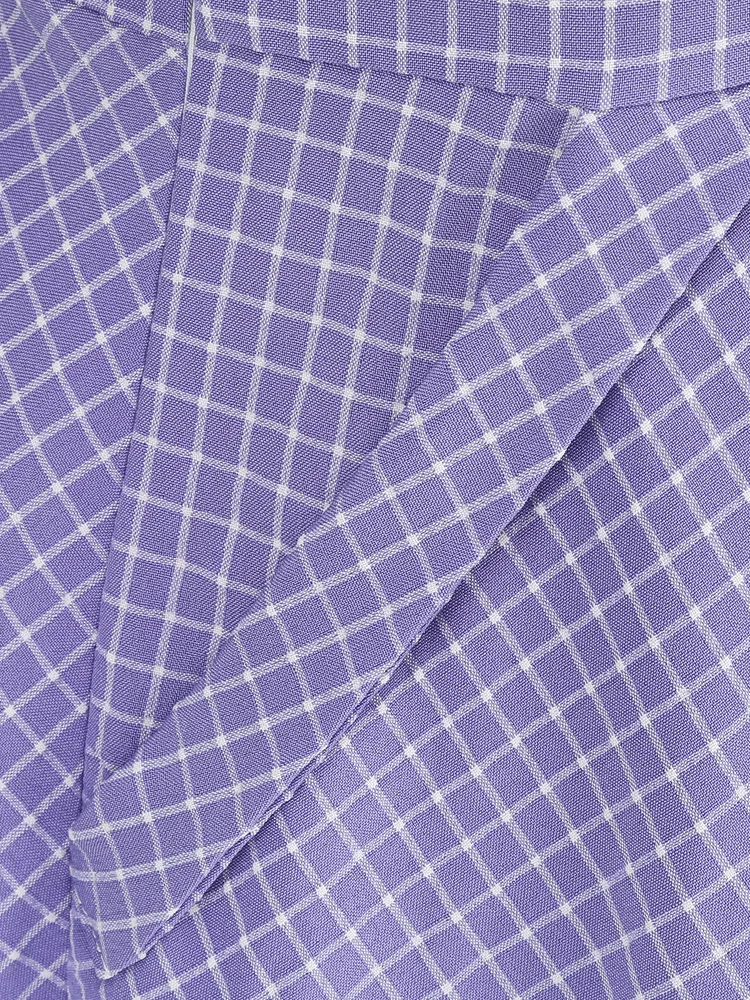 Tonval Shawl Collar Button Up Vintage Robe Plaid Long Dress Evening Elegant for Women Short Sleeve Pockets A-Line Dresses