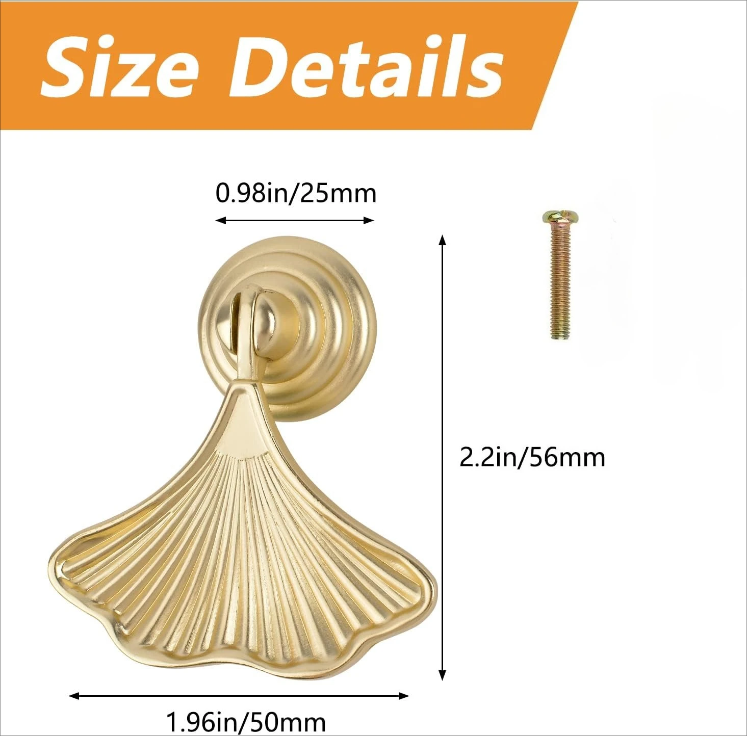 2 Pack Ginkgo Leaf Shape Knob - Furniture Hardware Drop Pulls recension och pris
