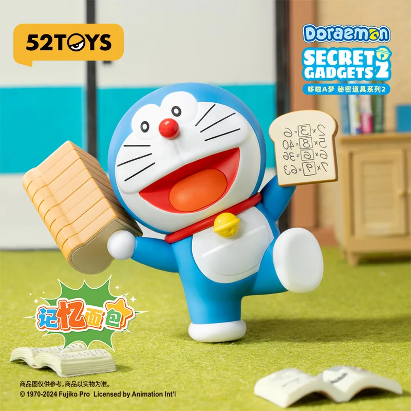 52toys Kawaii Doraemon Blind Box Figurine Leisure Time Dingdang Cat Take A Break Figurine Ornaments Peripheral Trendy  Kawaii To