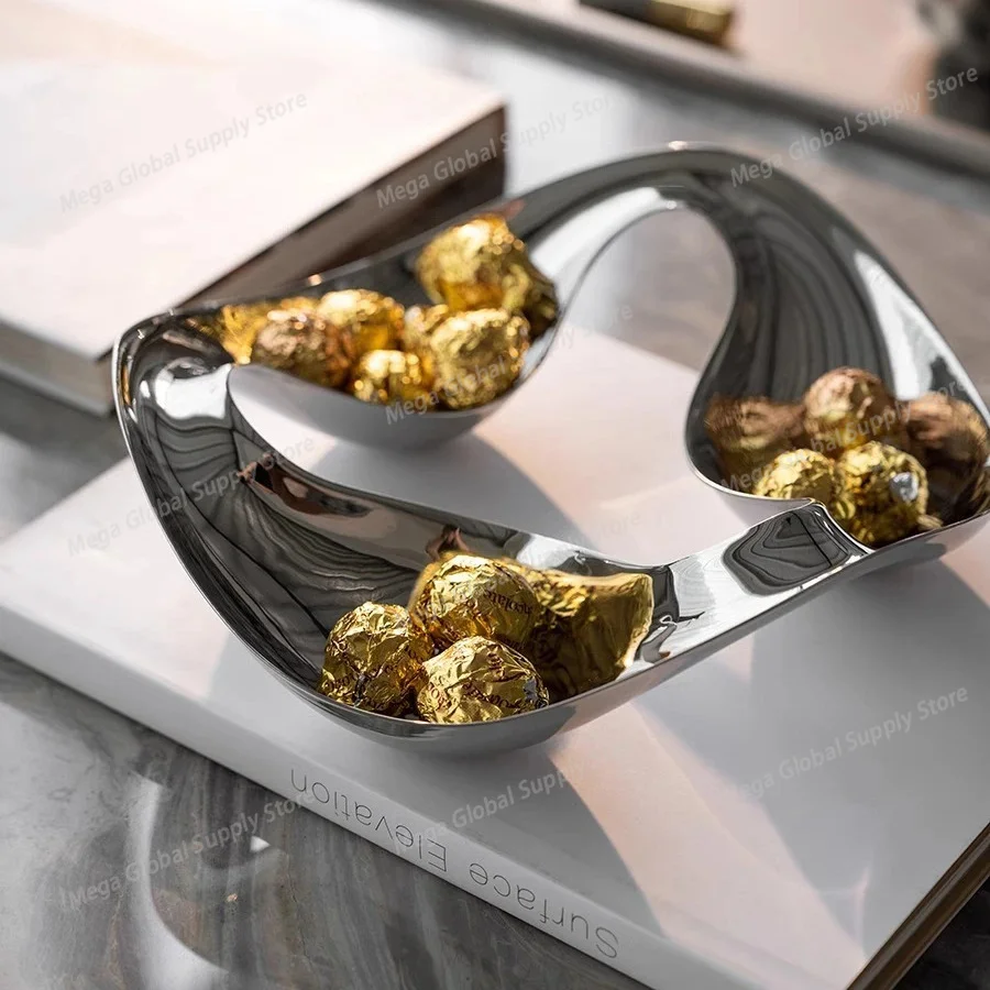 

Stainless Steel Serving Tray Snack Bowls Candy Dish Dessert Plates for Aperitifs Condiments Home Decoration Gifts Scandinavian